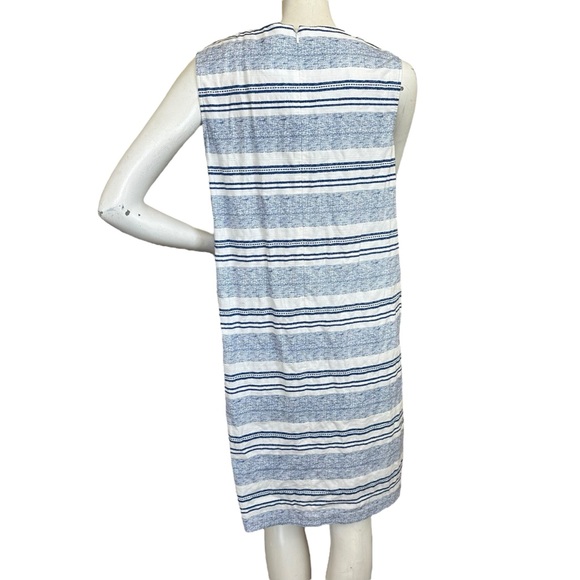 J Mc. Laughlin White & Blue Striped Sleeveless Mini Dress Tracy Size Large - Picture 6 of 8